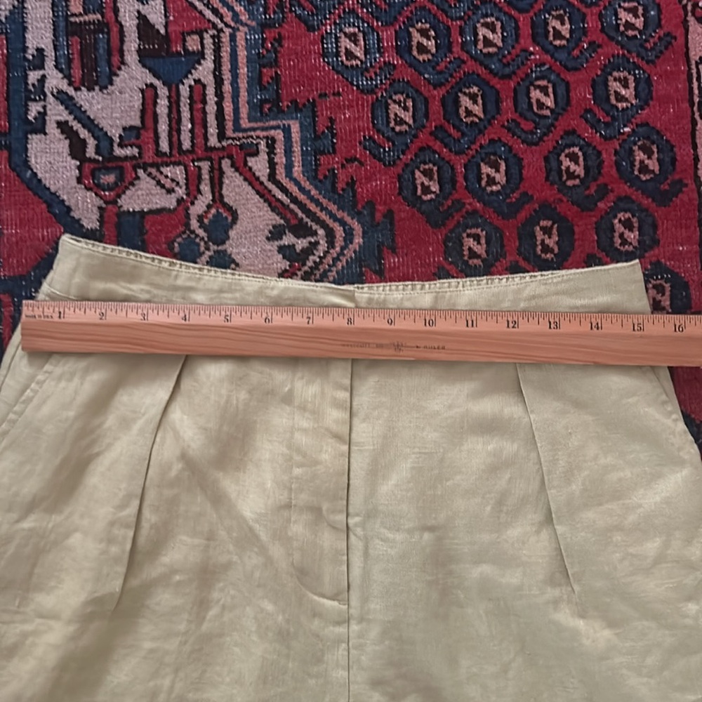 NWT : ATM Anthony Thomas Melillo Linen Shorts, Sz 8, Green - Picture 10 of 10